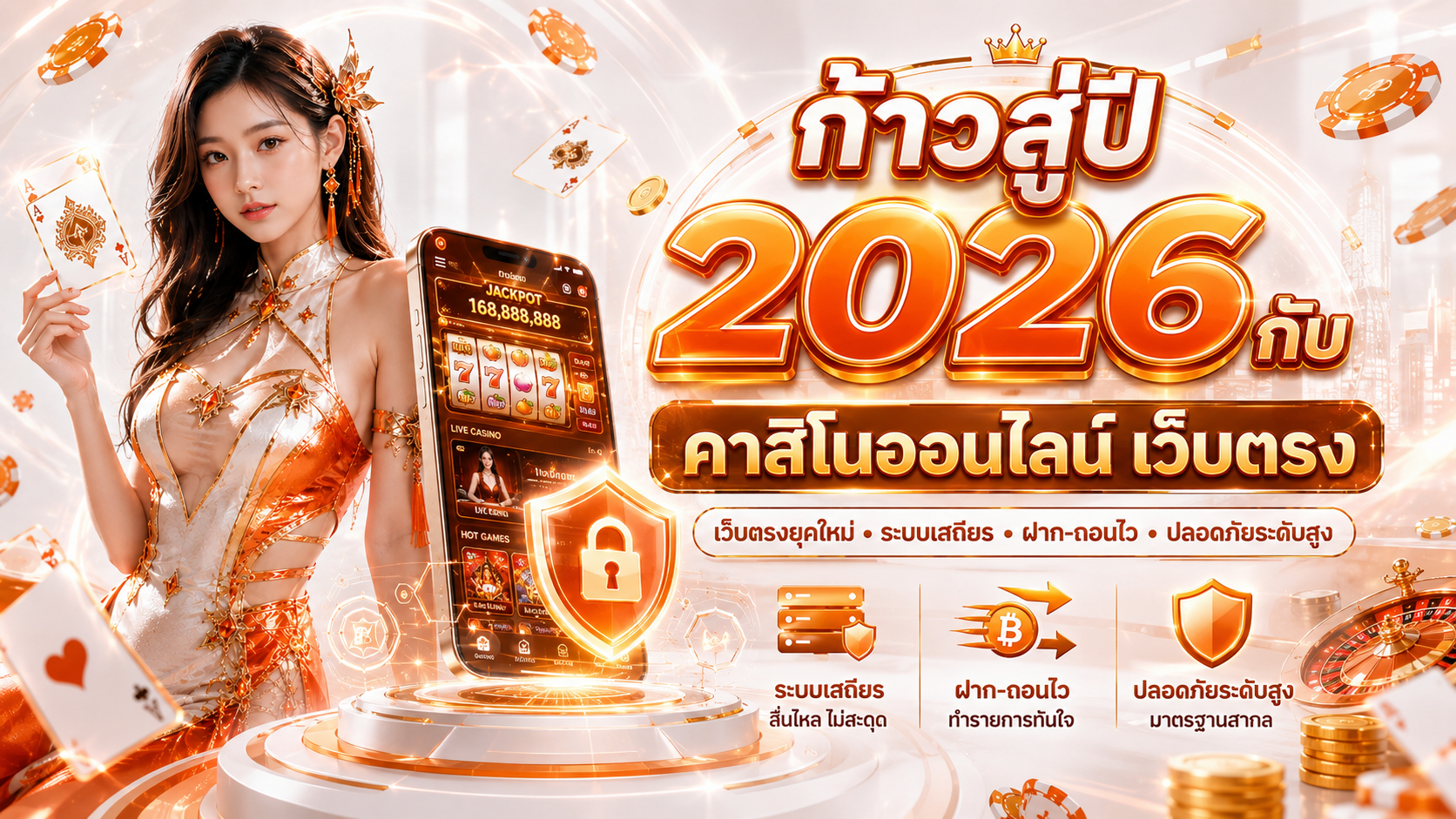 ก้าวสู่ปี 2026 กับ คาสิโนออนไลน์ เว็บตรง: ระบบเสถียร ฝาก-ถอนไว ปลอดภัยระดับสูง